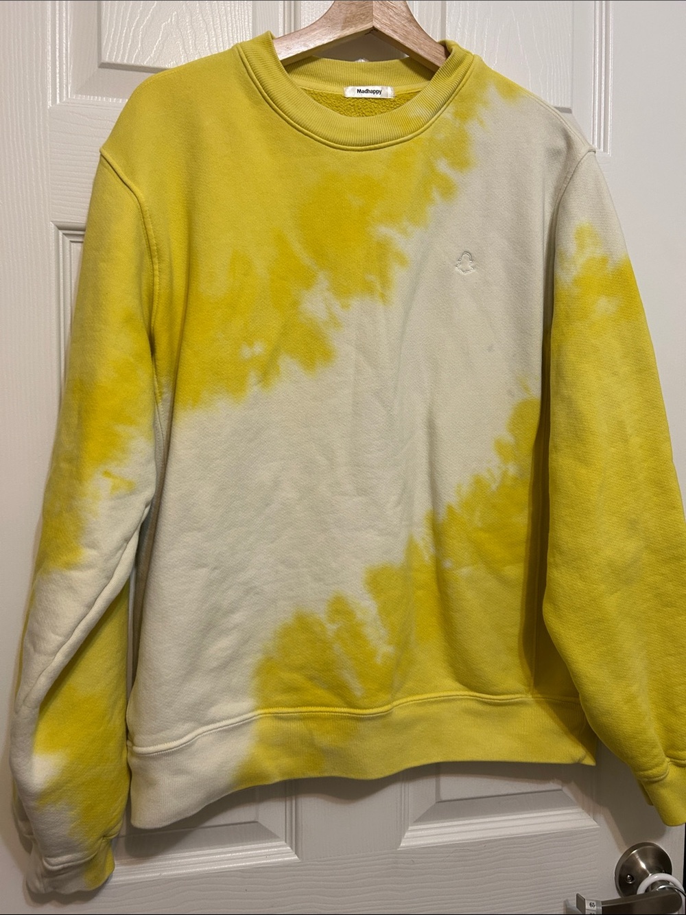 Madhappy Snapchat Collab Yellow Tie-Dye Crewneck S